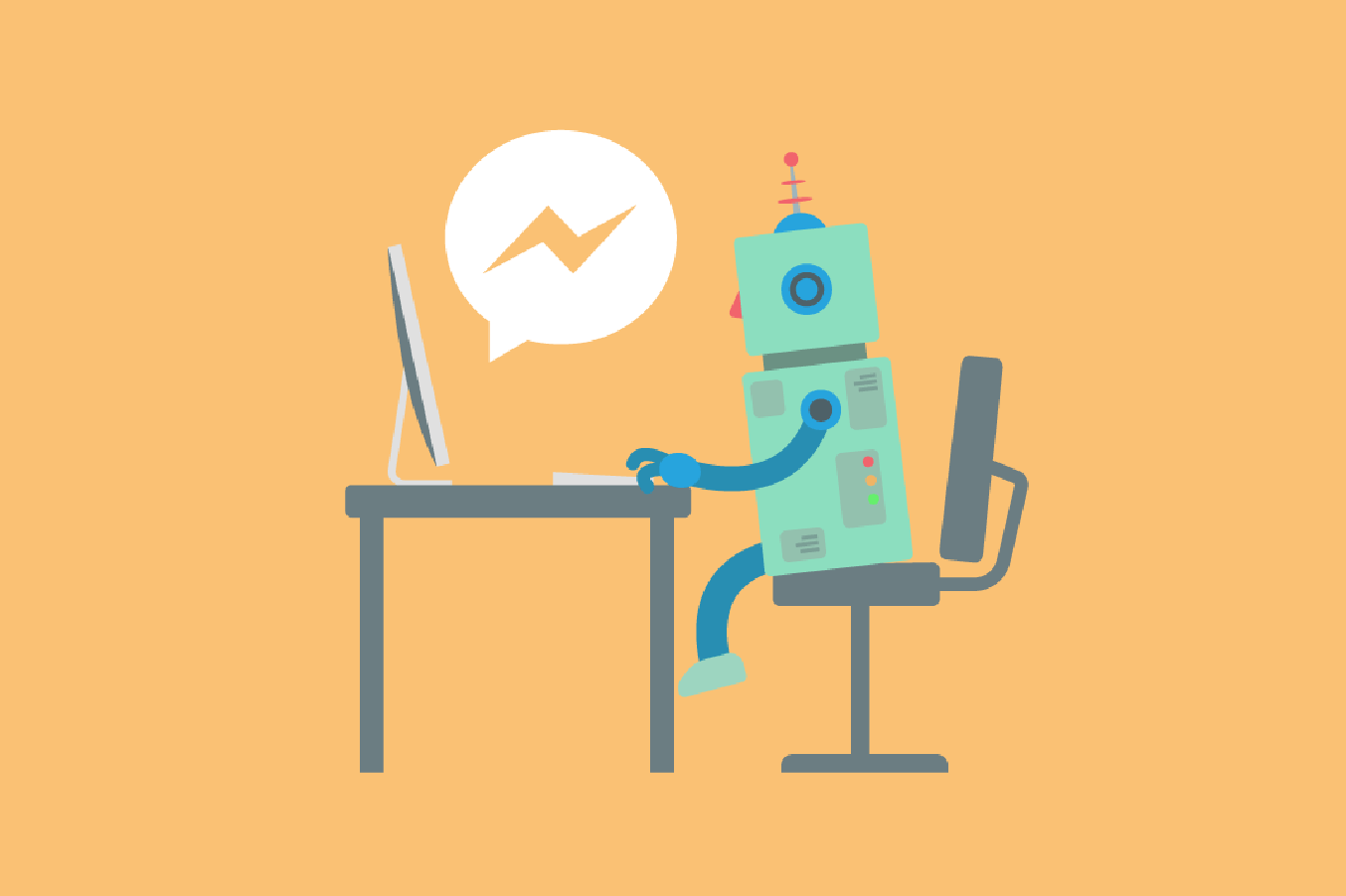 Chatbot thay con người trả lời. 