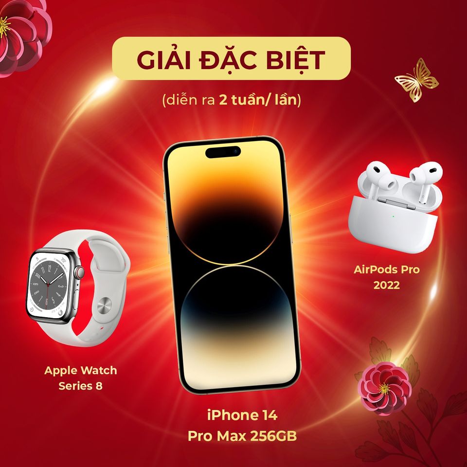 Giải đặc biệt iphone 14Promax của chương trình Mua táo trúng 